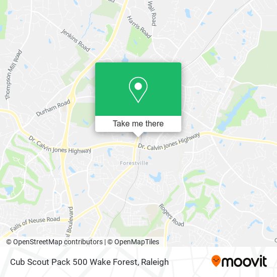 Mapa de Cub Scout Pack 500 Wake Forest