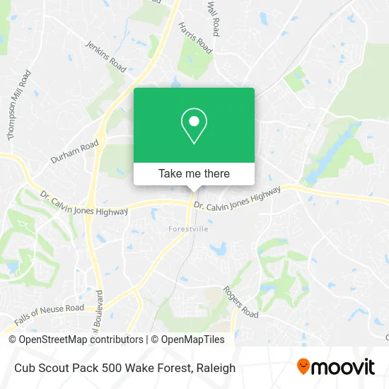 Cub Scout Pack 500 Wake Forest map