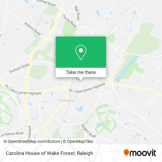 Mapa de Carolina House of Wake Forest
