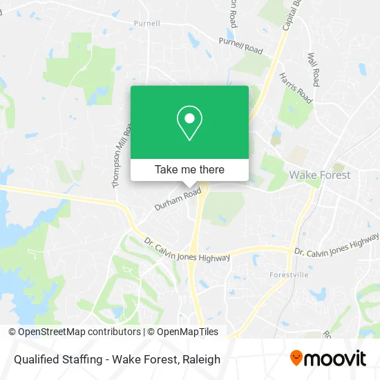 Qualified Staffing - Wake Forest map