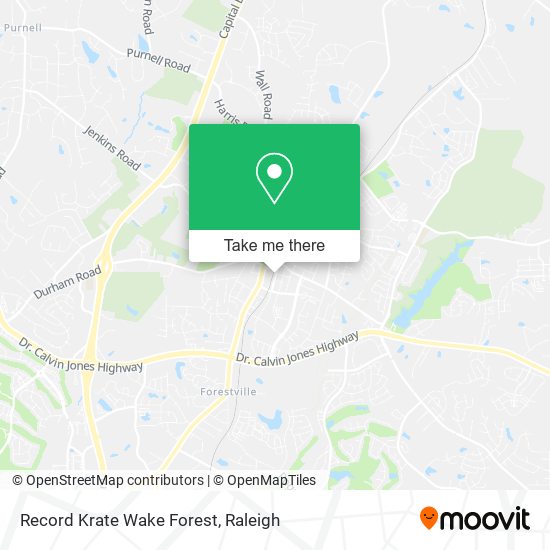 Record Krate Wake Forest map