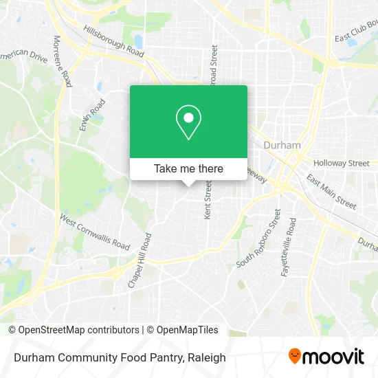 Durham Community Food Pantry map