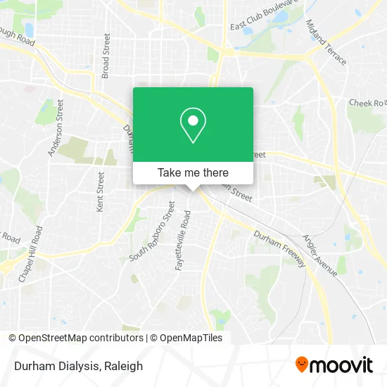 Durham Dialysis map