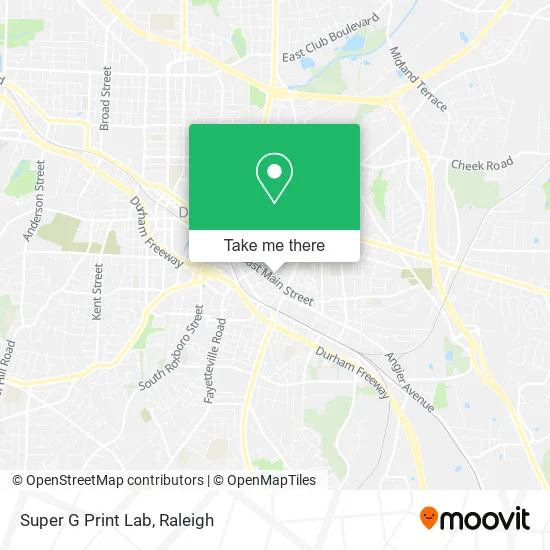 Super G Print Lab map