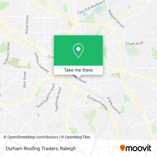 Durham Roofing Traders map
