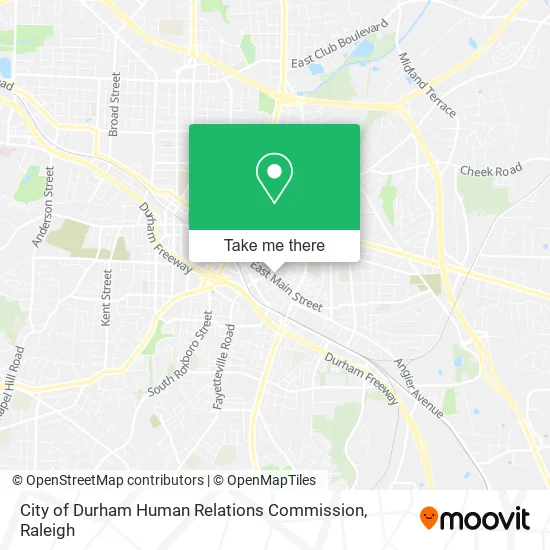 City of Durham Human Relations Commission map
