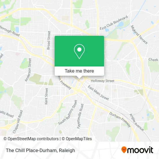 The Chill Place-Durham map