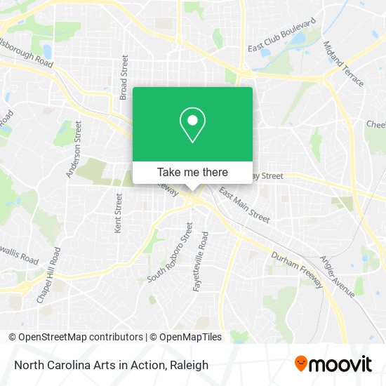 North Carolina Arts in Action map