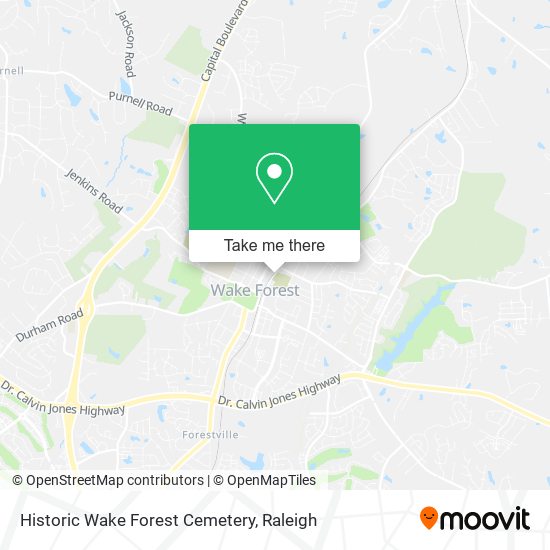 Historic Wake Forest Cemetery map