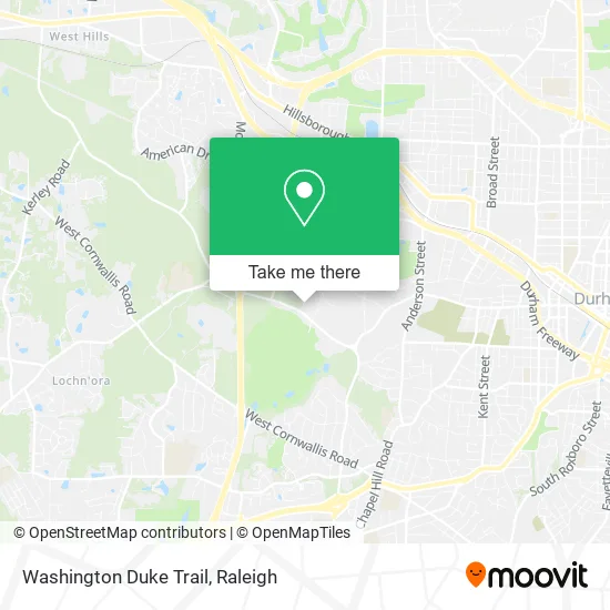 Mapa de Washington Duke Trail
