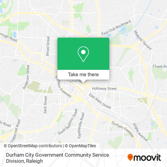 Durham City Government Community Service Division map