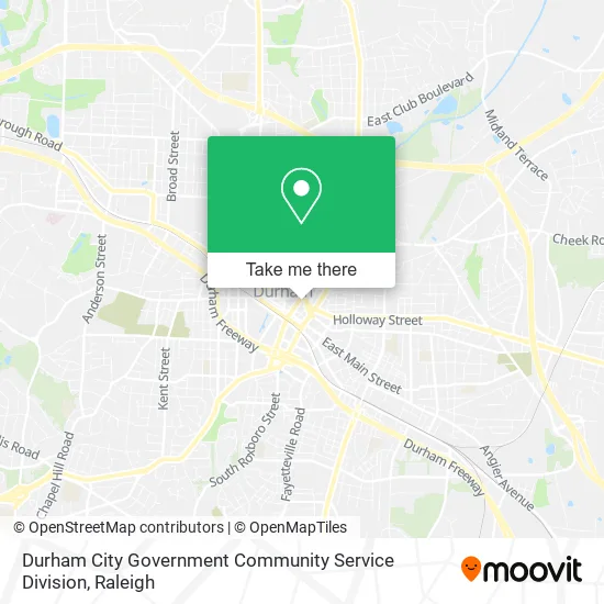 Durham City Government Community Service Division map