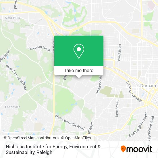 Mapa de Nicholas Institute for Energy, Environment & Sustainability