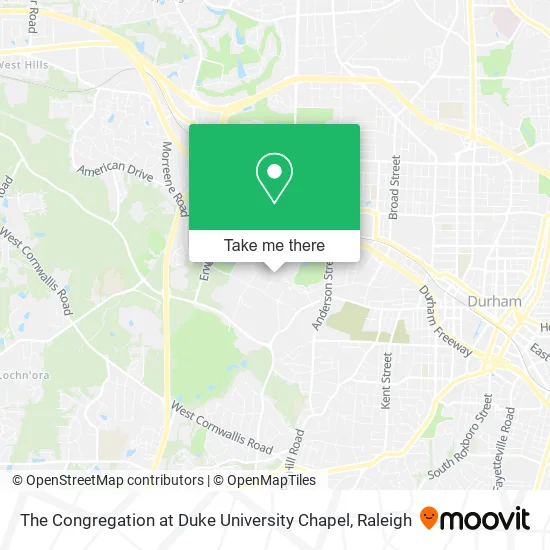 Mapa de The Congregation at Duke University Chapel