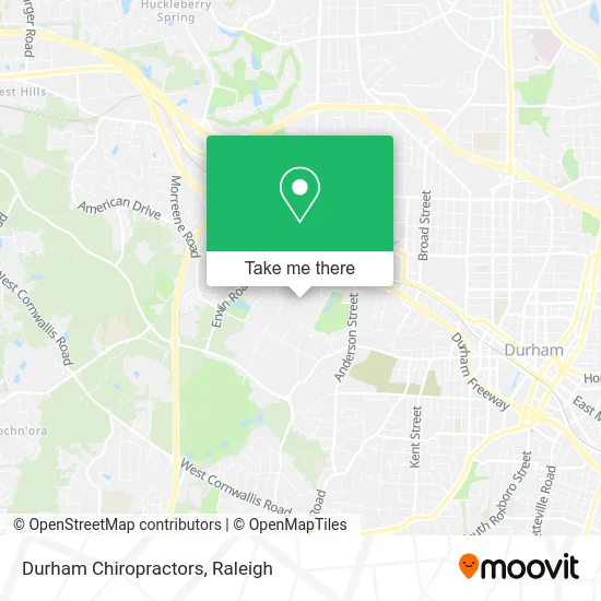 Durham Chiropractors map