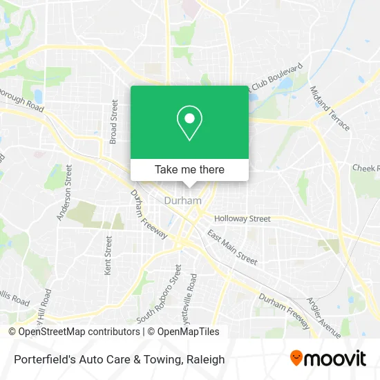 Porterfield's Auto Care & Towing map