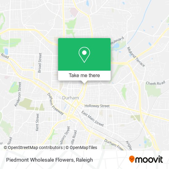 Piedmont Wholesale Flowers map