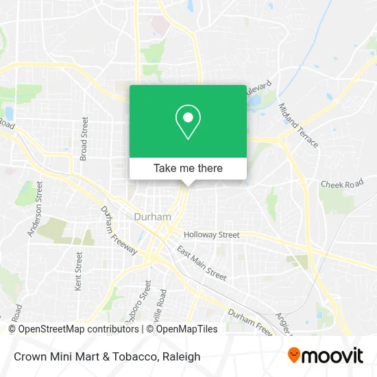 Crown Mini Mart & Tobacco map