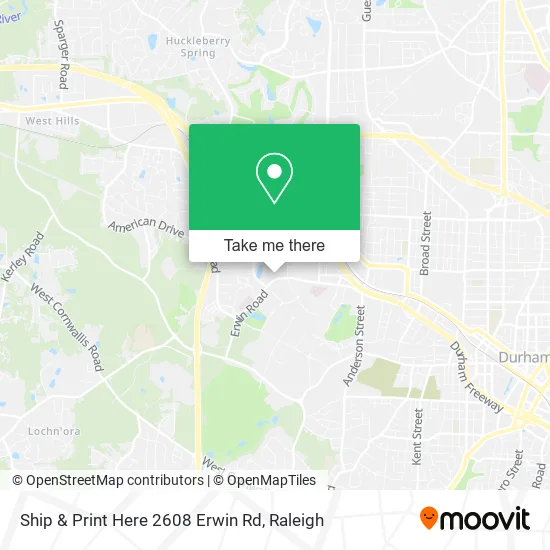 Mapa de Ship & Print Here 2608 Erwin Rd