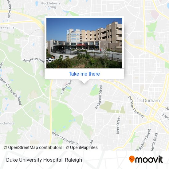 Duke University Hospital map