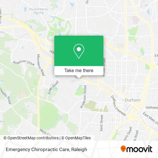 Emergency Chiropractic Care map