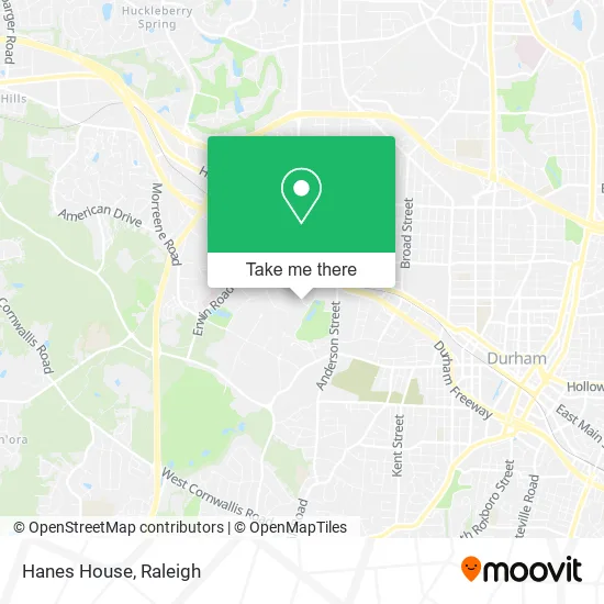 Hanes House map