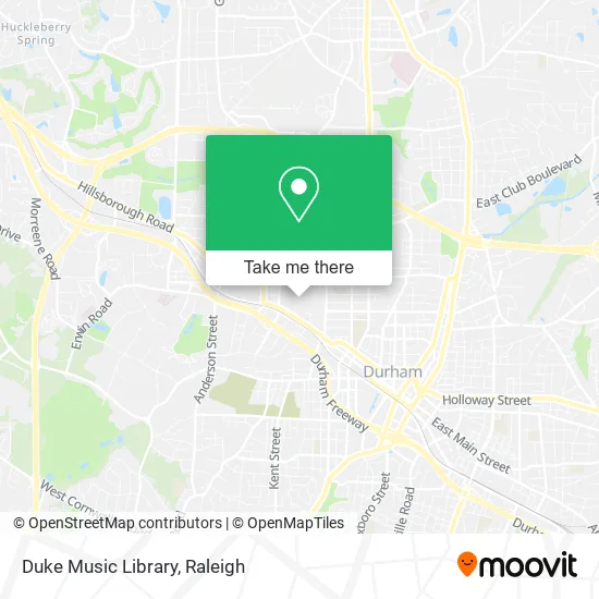 Duke Music Library map