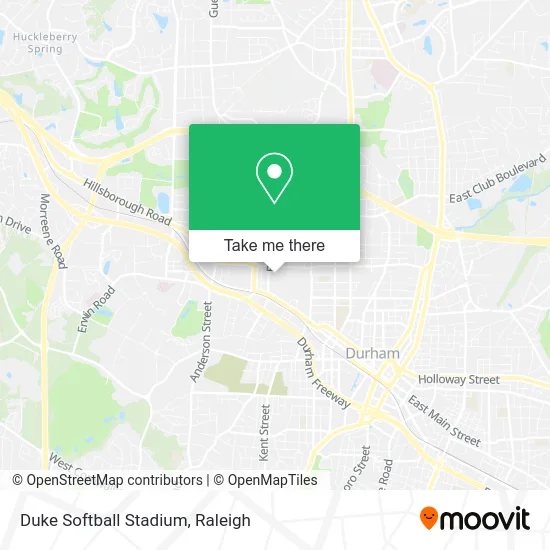 Duke Softball Stadium map