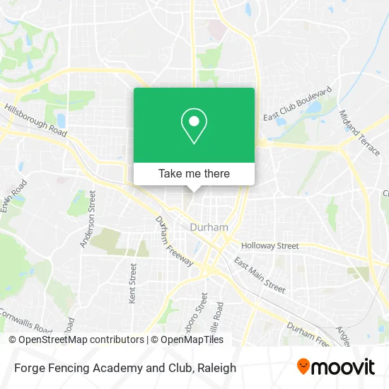 Forge Fencing Academy and Club map