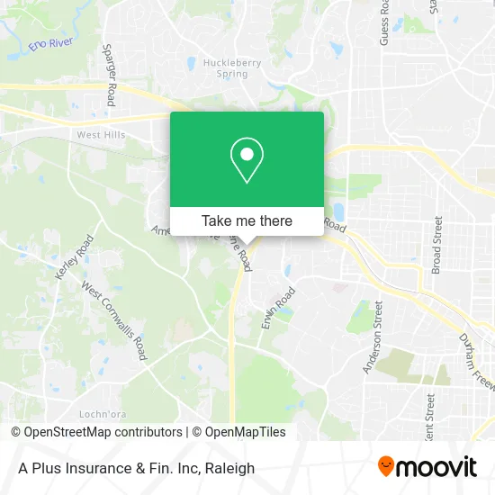 A Plus Insurance & Fin. Inc map
