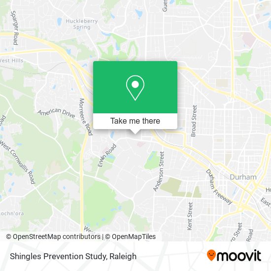 Shingles Prevention Study map