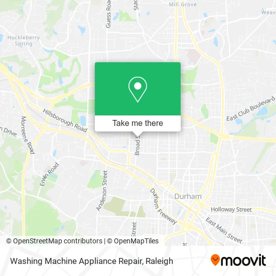 Mapa de Washing Machine Appliance Repair