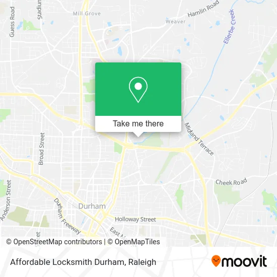 Affordable Locksmith Durham map
