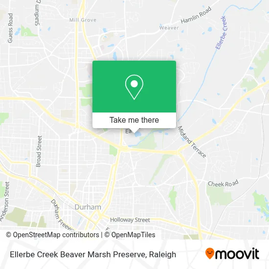 Ellerbe Creek Beaver Marsh Preserve map
