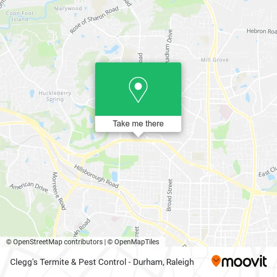 Clegg's Termite & Pest Control - Durham map