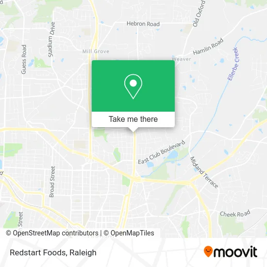 Redstart Foods map