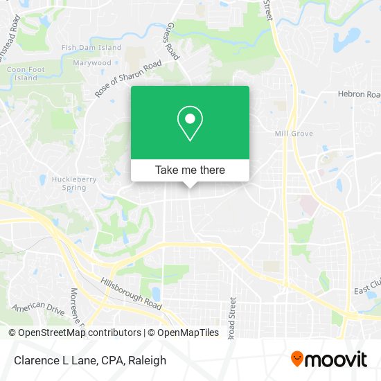 Clarence L Lane, CPA map