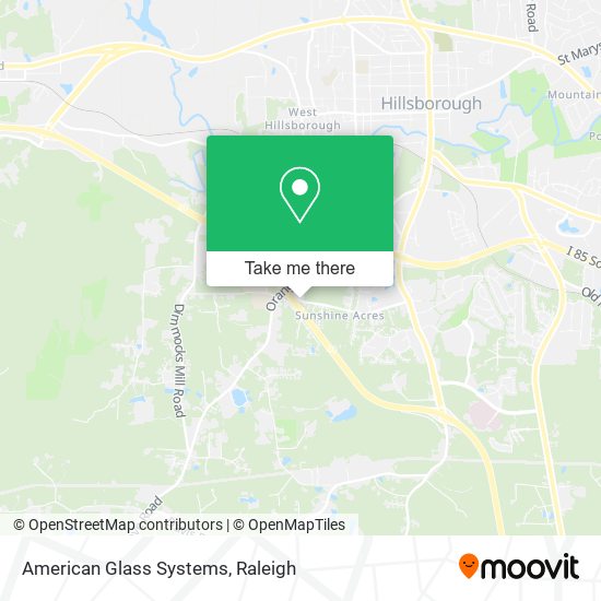 American Glass Systems map