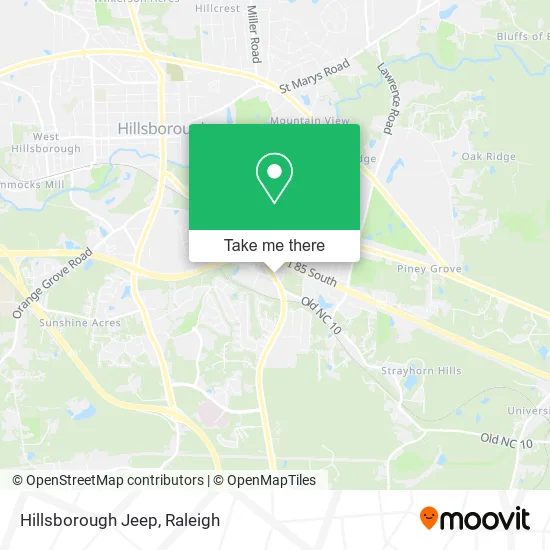 Hillsborough Jeep map