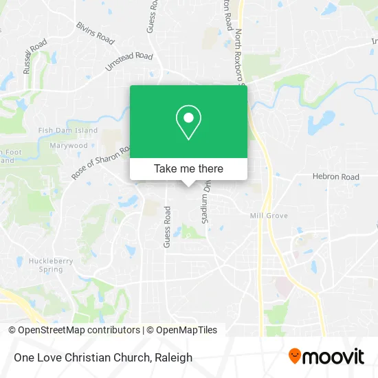 One Love Christian Church map