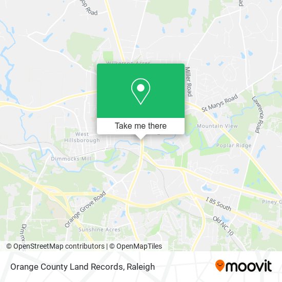 Orange County Land Records map