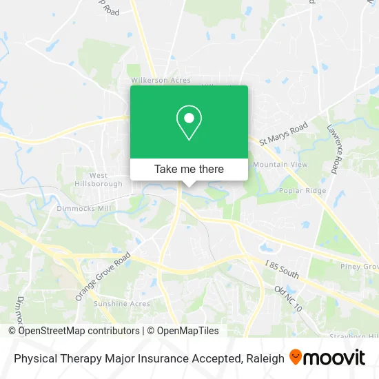 Physical Therapy Major Insurance Accepted map