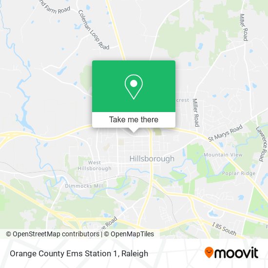 Orange County Ems Station 1 map