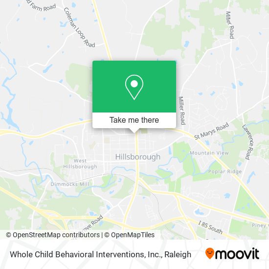 Mapa de Whole Child Behavioral Interventions, Inc.