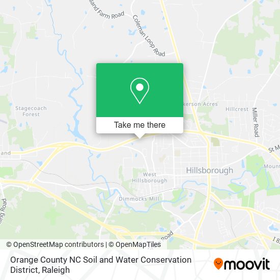 Orange County NC Soil and Water Conservation District map