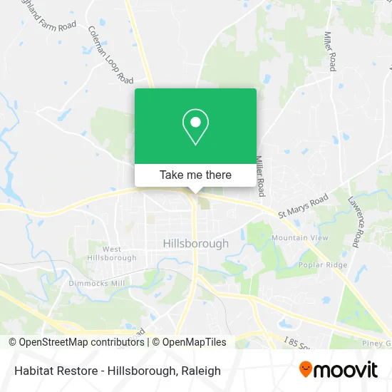 Habitat Restore - Hillsborough map