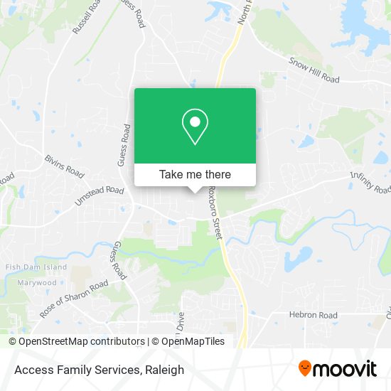 Access Family Services map