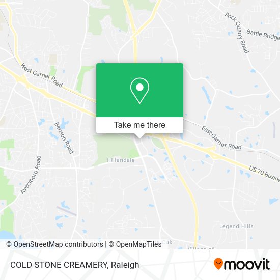 COLD STONE CREAMERY map