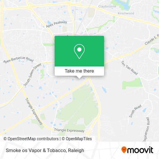 Mapa de Smoke os Vapor & Tobacco