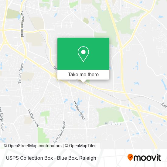 USPS Collection Box - Blue Box map